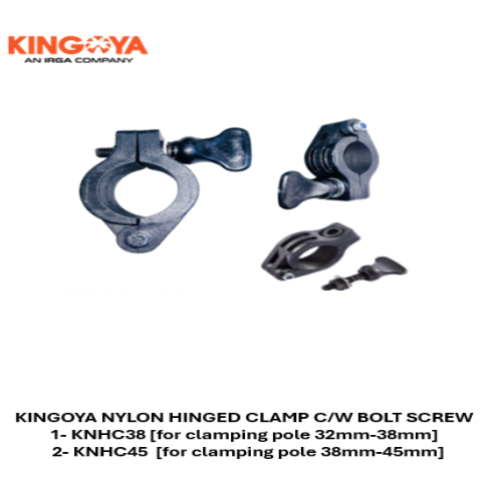 Kingoya Nylon Hinged Clamp with Bolt Screw (for 32mm - 38mm pole)